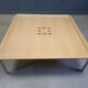 Table basse post-moderne en liège et en verre, années 1980