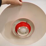 Red vintage Jeka Metaltryk lamp - Danish Modern Design