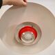 Red vintage Jeka Metaltryk  lamp  -  Danish Modern Design