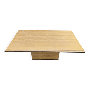 Table basse vintage en - laiton