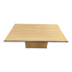 Table basse vintage en laiton et travertin par Fedam, années 1970