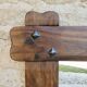 Miroir néo rustique artisanal en bois massi f54 par 64 cm