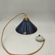 Suspension cône opaline bleu