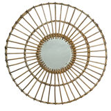 Huge rattan mirror from the 1960s France.