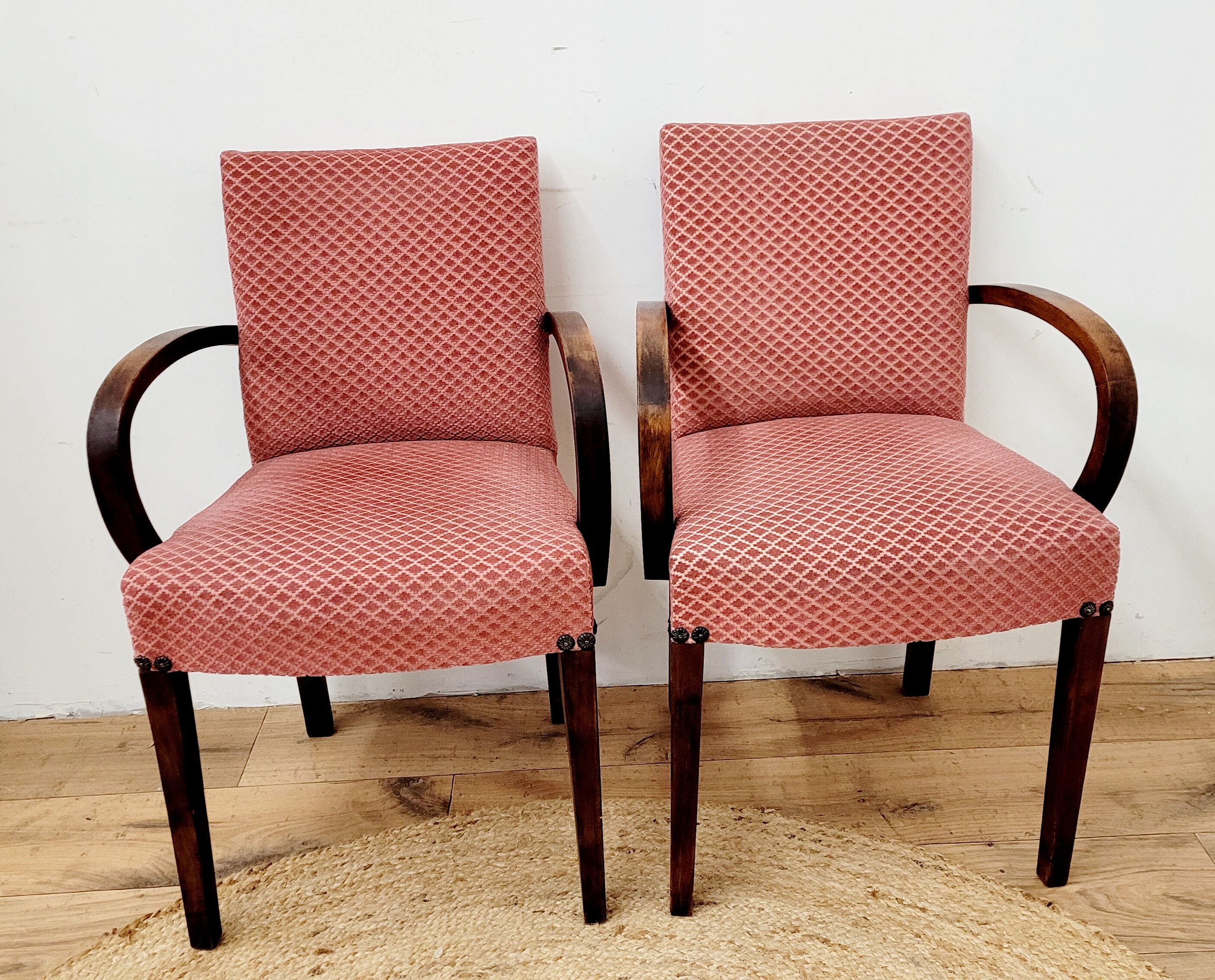 Two vintage bridge armchairs