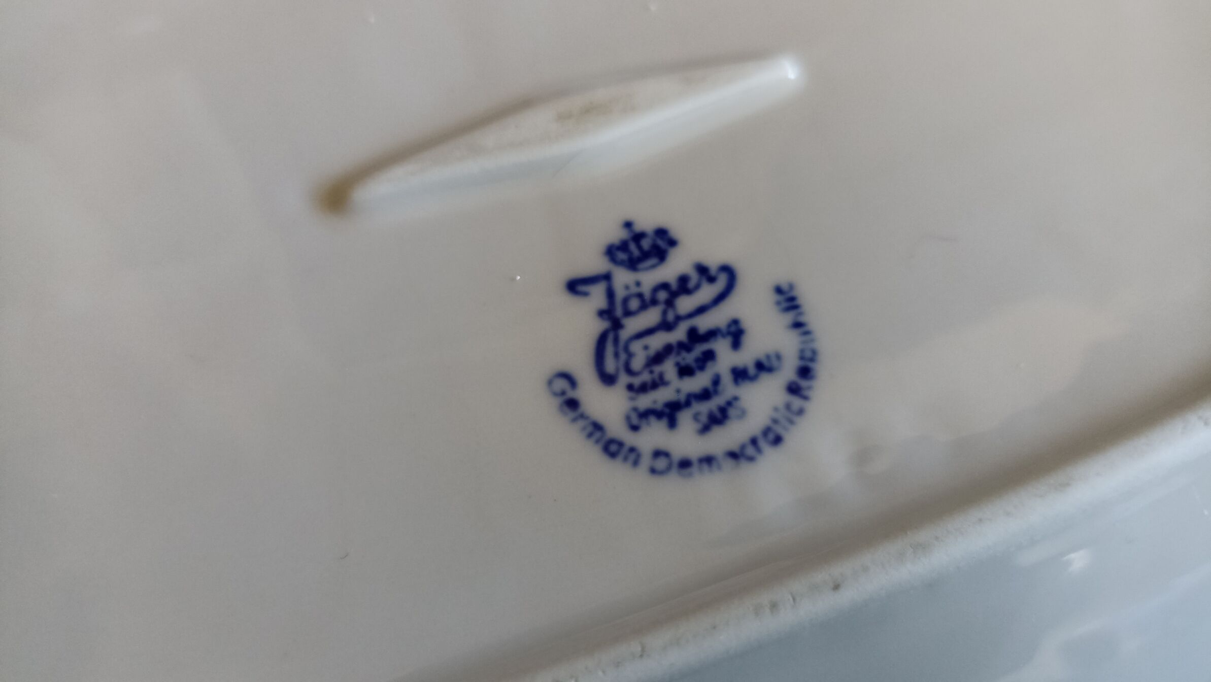 Sugar bowl and porcelain top Jäger Eisenberg - Saxon Blue