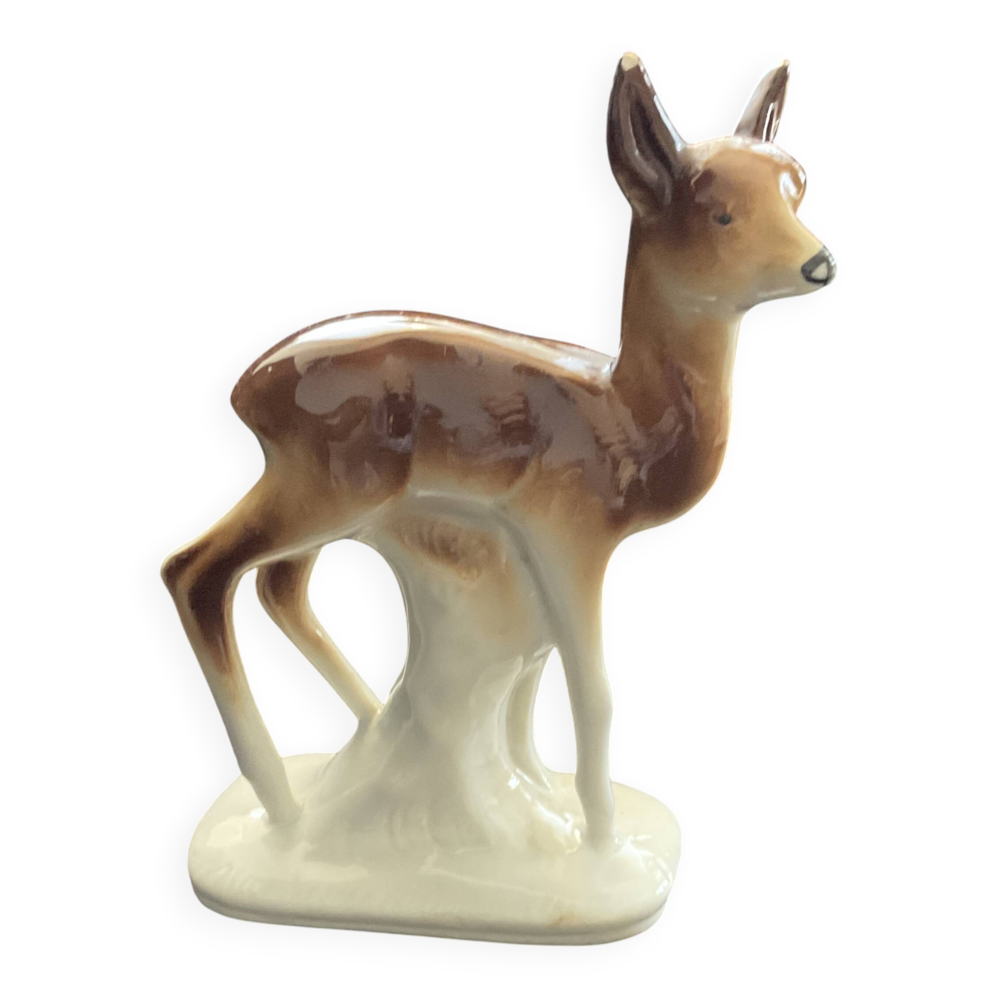 Figurine porcelaine biche