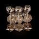 Vintage 12 silver metal shot glasses
