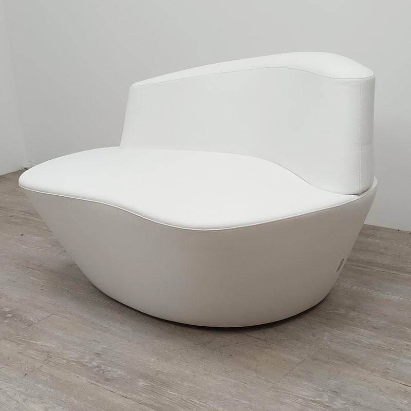 Polar Armchair by Tacchini in White Leather