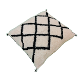 Coussin berbère losanges noirs