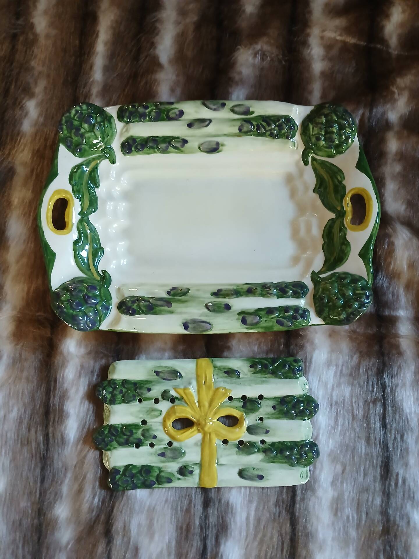 Old Vallauris slipware plate