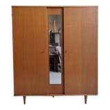 Wooden cabinet, wardrobe, shelves, vintage, 60s