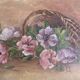 Painting bouquet, canvas on frame flowers 27X19.5