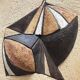 Abstract artist wall sculpture in sandstone. Denmark, 1980s.