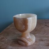Alabaster onyx egg cup
