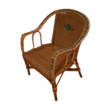 60s children's rattan armchair