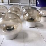 Glass 'mushroom' wall light