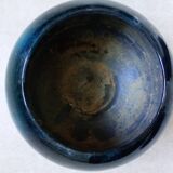 Glossy glass round vase by Jean Noêl Bouillet