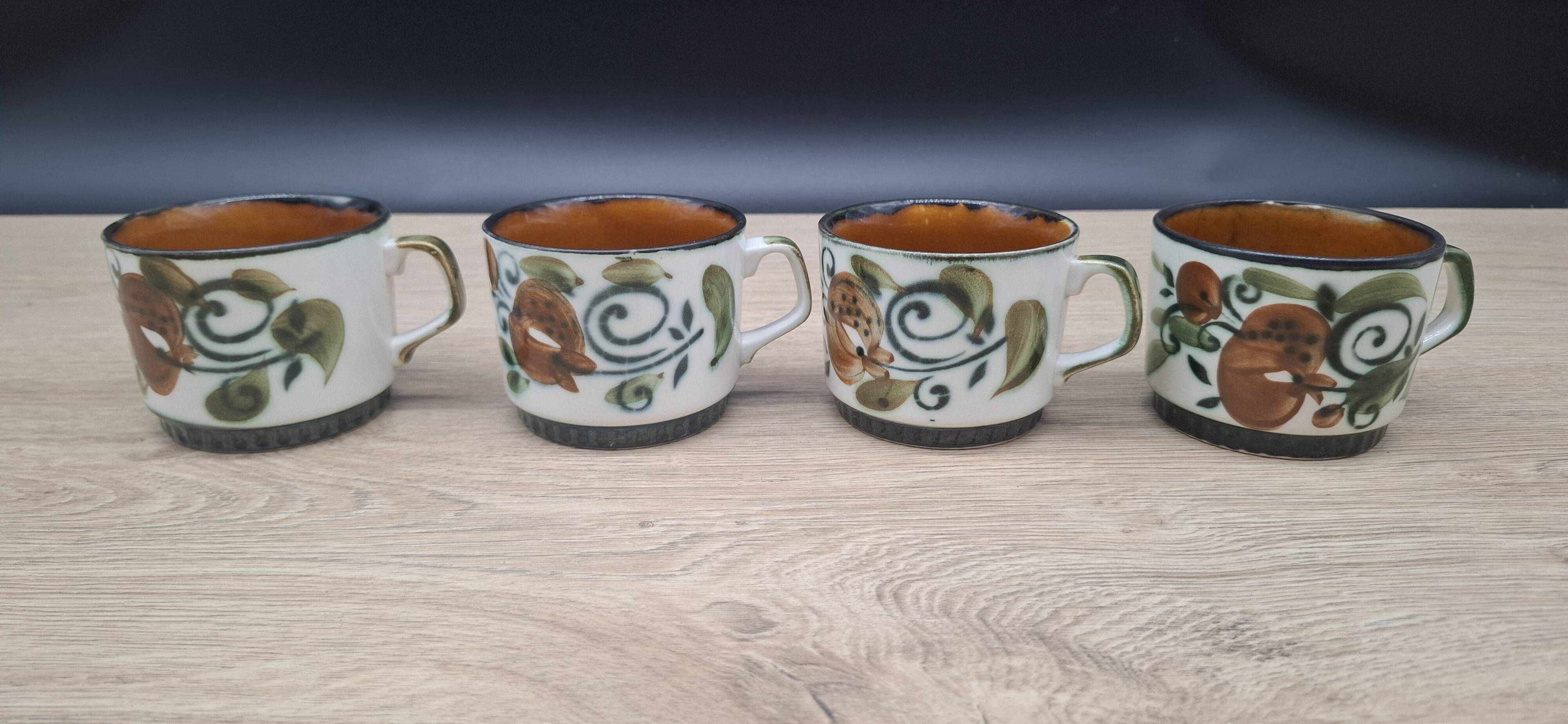 Set of 4 Argenteuil Boch cups 1966