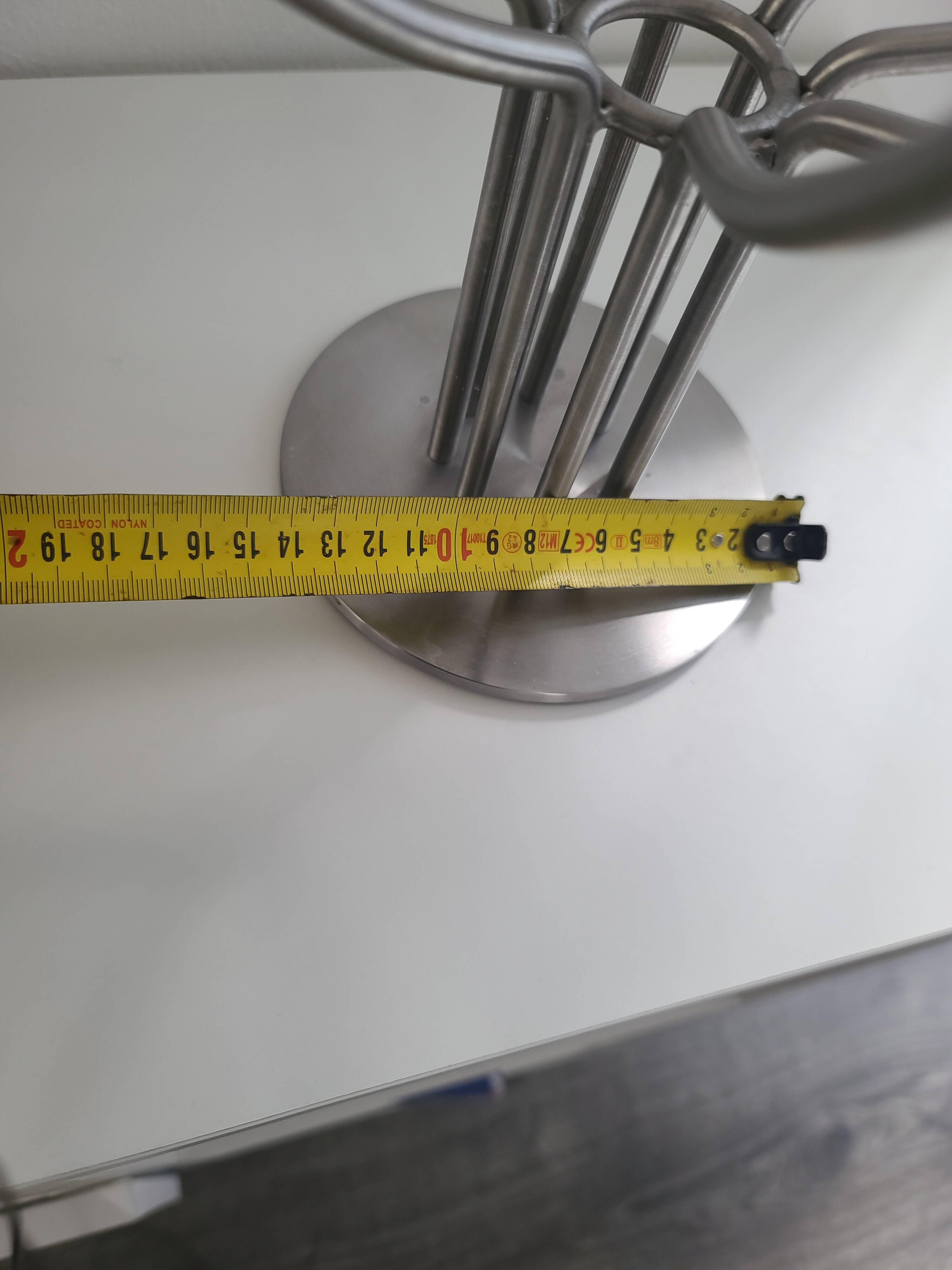 Chandelier 7 branches en acier brossé Ikea