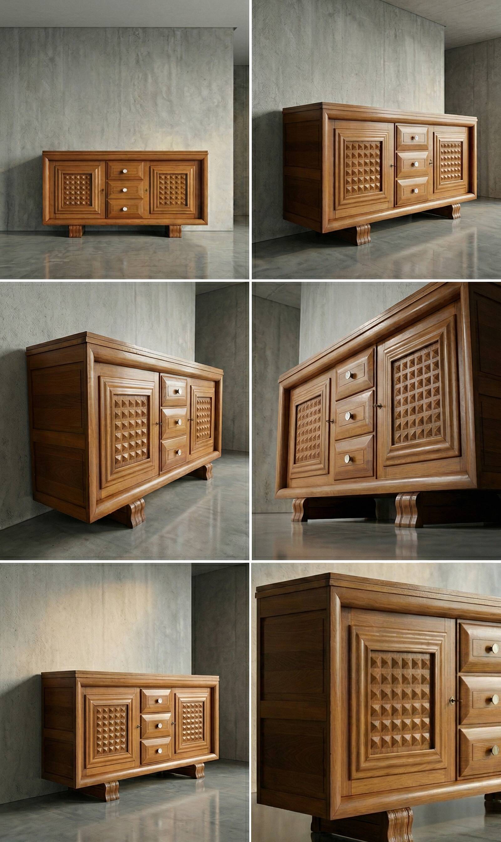 Sculptural buffet in the style of Charles Dudouyt.