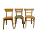Lot 3 mismatched bistro chairs