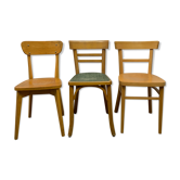 Lot 3 mismatched bistro chairs