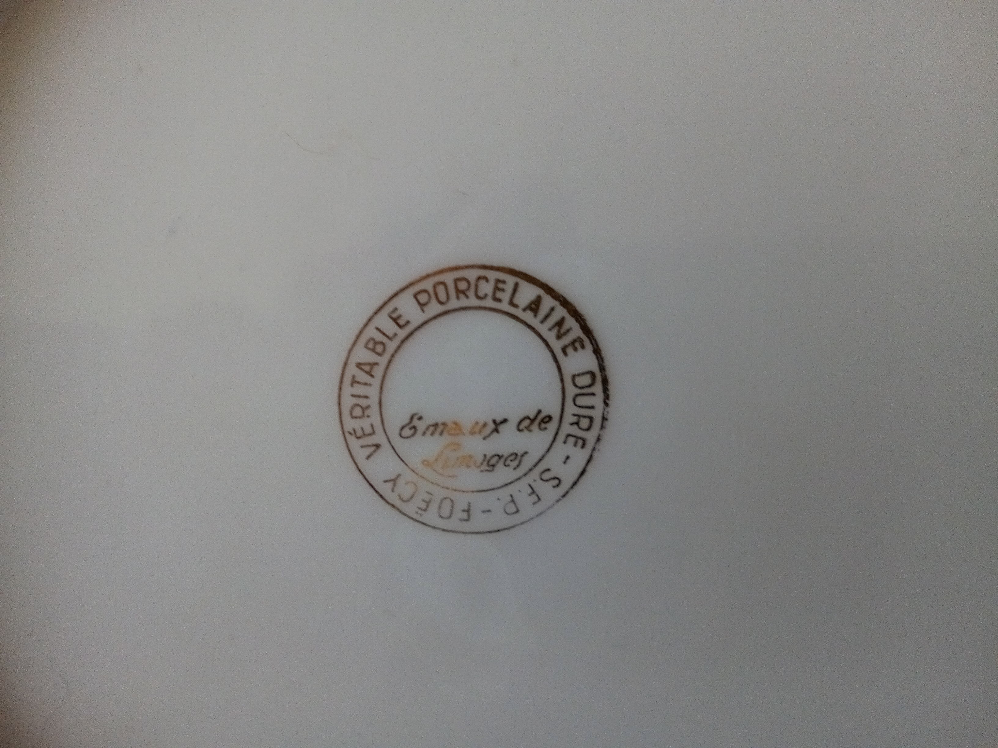 10 plates for dessert Porcelain Emaux de Limoges