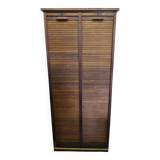 Old double curtain file cabinet