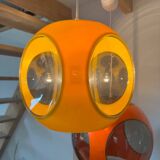 Yellow UFO Space Age suspension attributed to Luigi Colani, 1970s.