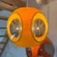 Yellow UFO Space Age suspension attributed to Luigi Colani, 1970s.