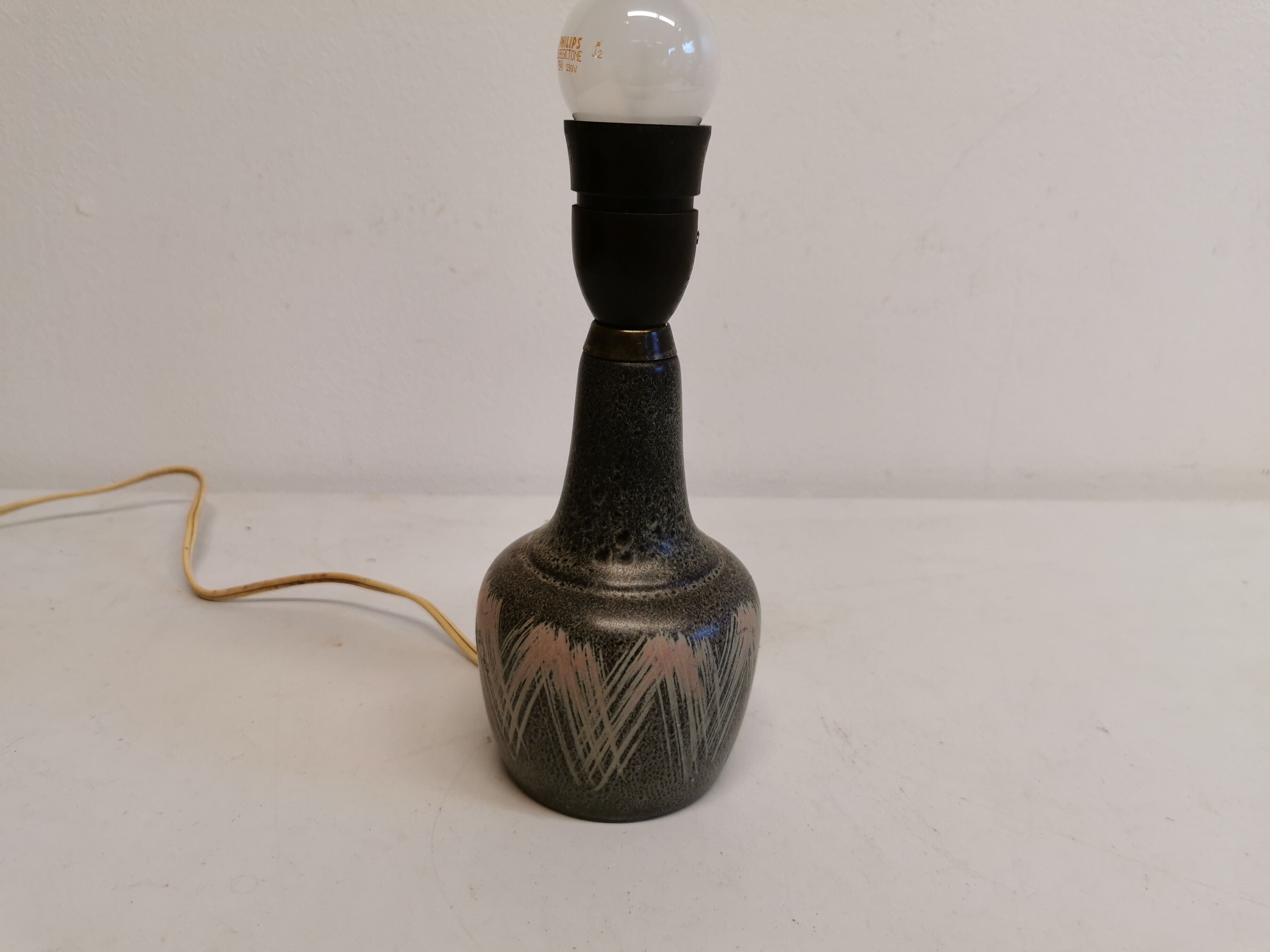 Ceramic table lamp, made by Danske Vitrika in the 1960-1970s