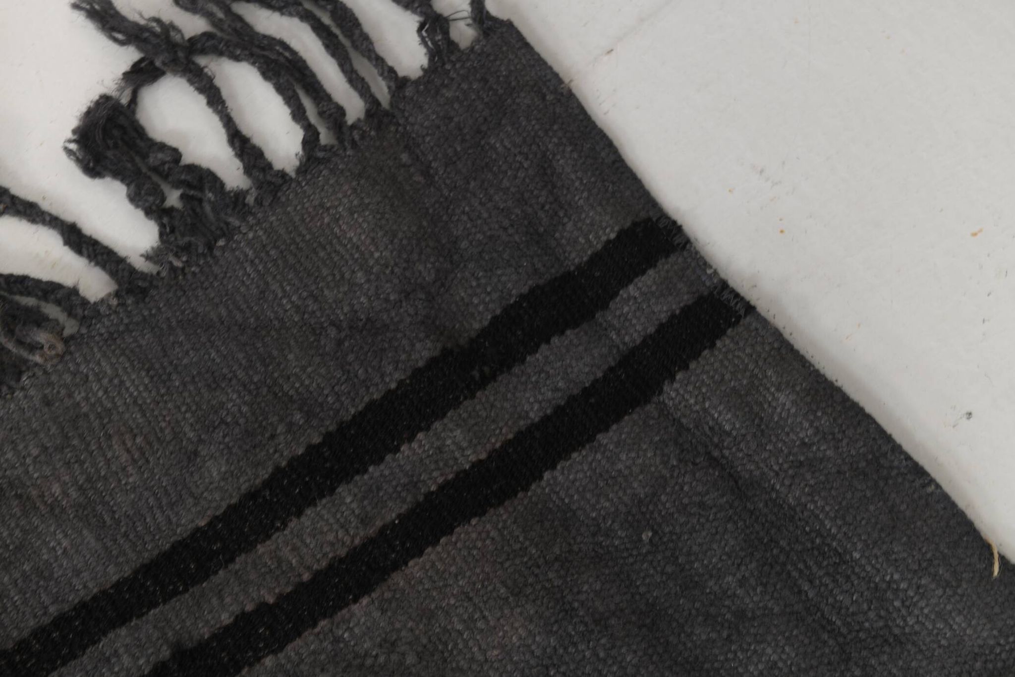 2x8 Green & Black One-of-a-Kind Vintage Kilim Runner, 67x247 Cm