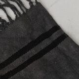 2x8 Green & Black One-of-a-Kind Vintage Kilim Runner, 67x247 Cm