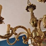 Lustre en bronze laitonné  vintage