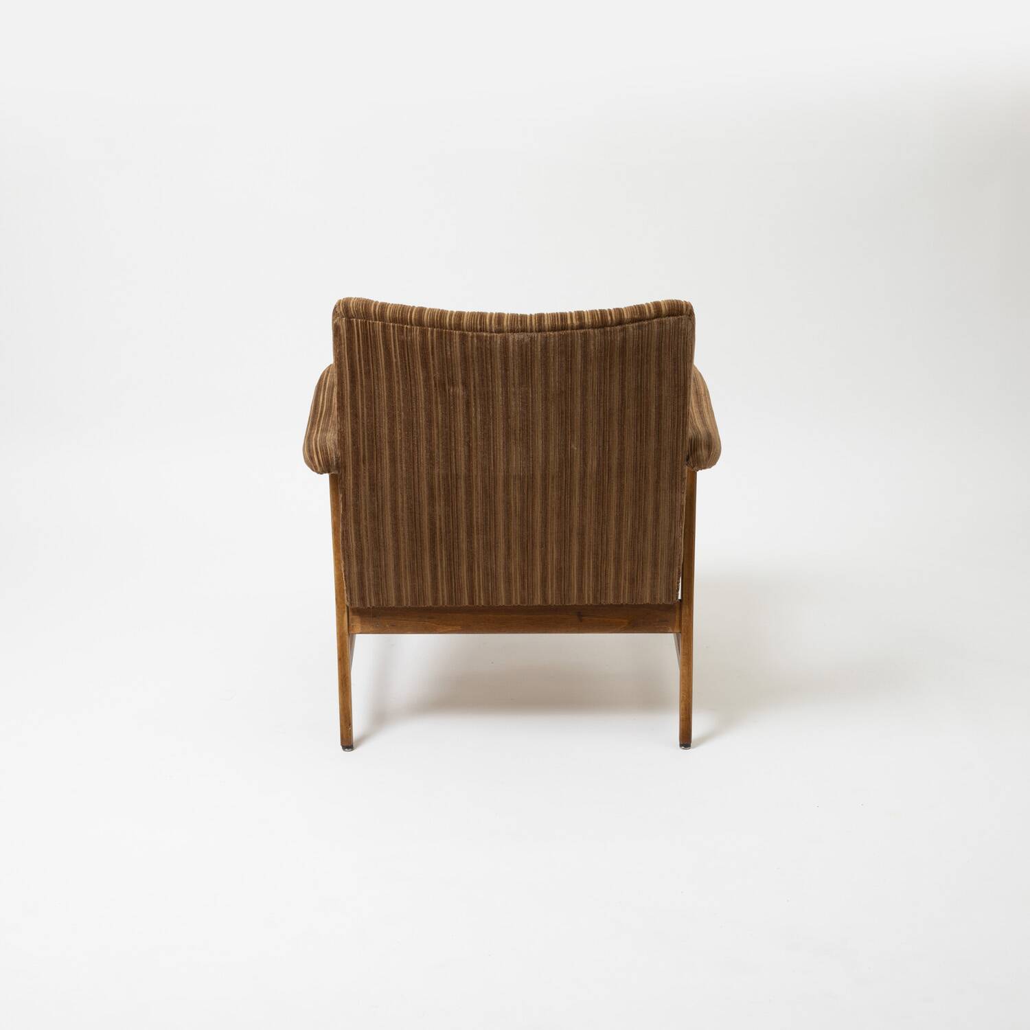 Italian lounge chair in beech and fabric, 1950s