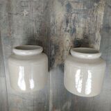 Duo of stoneware pots