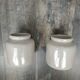 Duo of stoneware pots