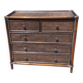 Rattan chest of drawers