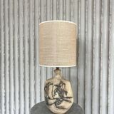 French Ceramic Table Lamp, 1970s