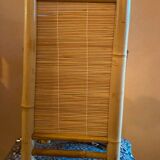 Vintage rattan and bamboo lamp from the 80s