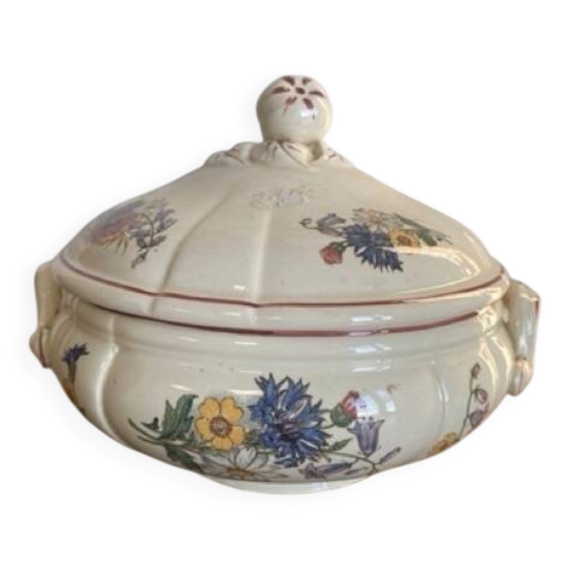 Small Rustic Sarreguemines Soup Tureen