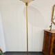 Lampadaire vintage en métal doré – Coupe opaline – Style néoclassique années 70/80