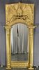 Mirror 212x101 cm empire era early nineteenth, gilding with gold leaf very good condition