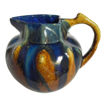 Pichet art nouveau terre émaillée début XXème