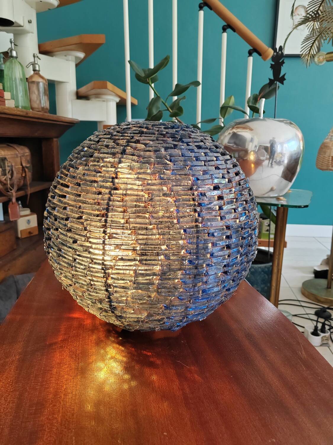 Vintage glass ball lamp