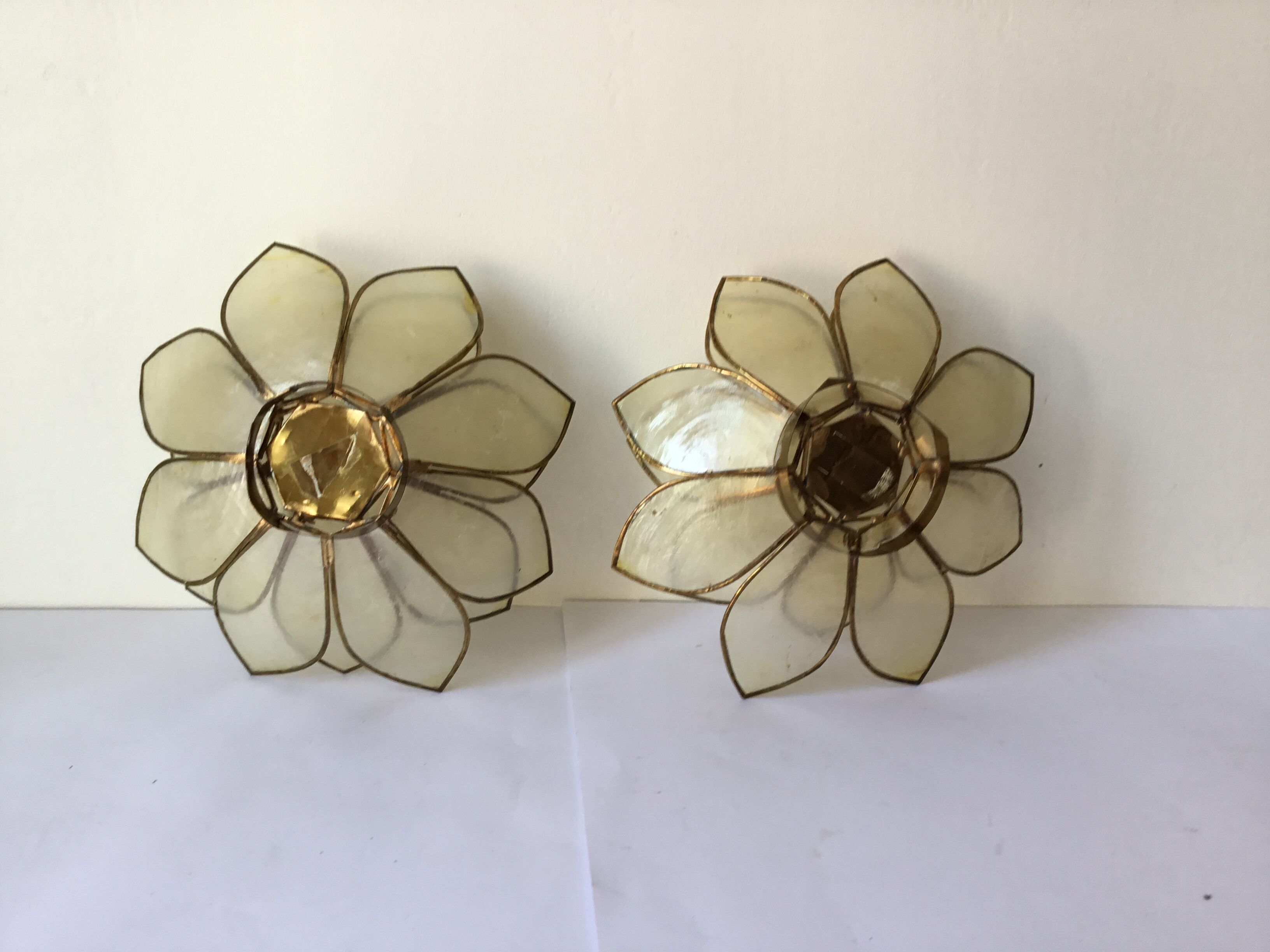 Candlestick flower in brass
