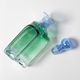 Vintage Green and Blue Glass Decanter Antikva by Bertil Vallien Sweden 1994