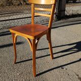 Series of 3 chairs bistrot bauhmann - vintage