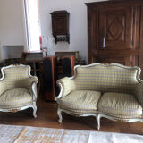 Louis XV rococo sofa and armchair